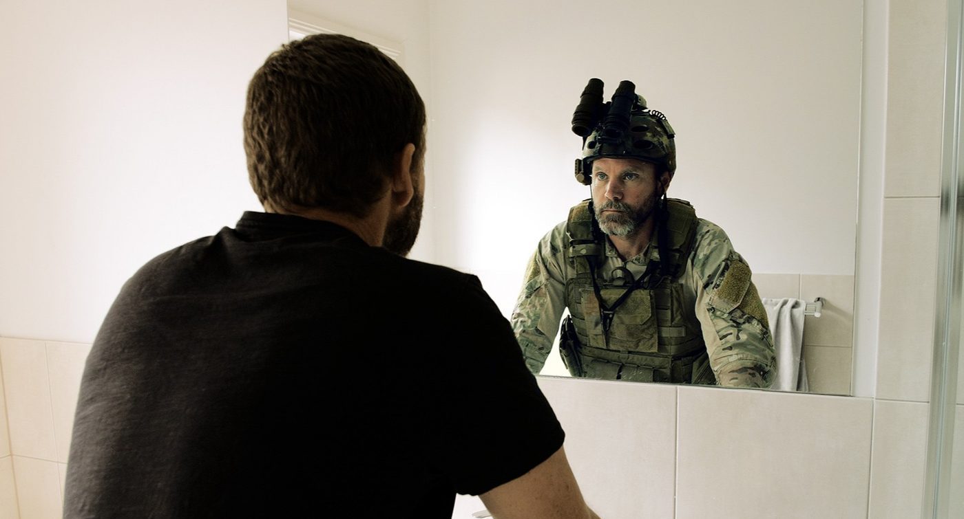 Thriving in Transition — civilian looks in mirror, sees soldier